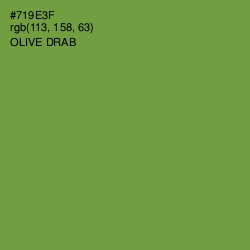 #719E3F - Olive Drab Color Image